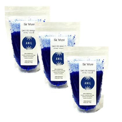 Imagem de Kit 3 Sal De Banho Anil Wagi Limpeza Com Anil Wagi Ilê Wurá