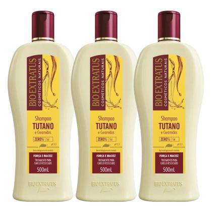Imagem de kit 3 Shampoo Força e Maciez Tutano 500 ml Bio Extratus