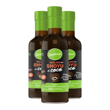 Imagem de Kit 3 Shoyu de coco Qualicôco 250ml