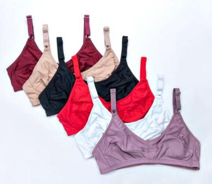 Imagem de Kit 3 Sutiã Sem Bojo Lycra E Com Forro De Algodão