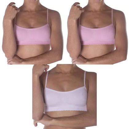 Imagem de Kit 3 Tops Selene Sem Costura Infantil