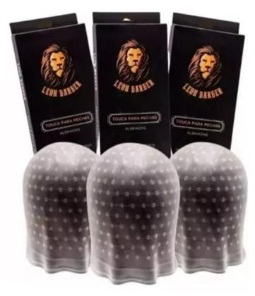 Imagem de Kit 3 Toucas Reflexo Alinhada Luzes Reflexo Anti Alérgica