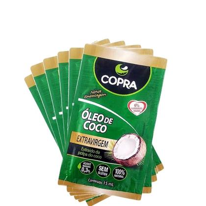 Imagem de Kit 3 unidades Copra Sachê Óleo de Coco Extra Virgem 15ml