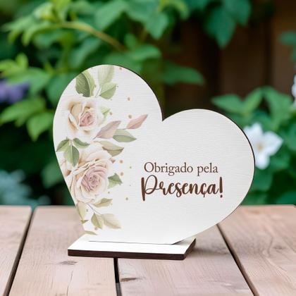 Imagem de Kit 30 Lembrancinhas Decorativo Agradecimento Casamento Aniversário MDF