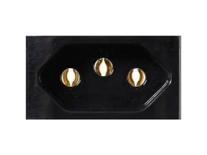 Imagem de Kit 30 modulo tomada 2p+t 10a 250v preto pezzi linha 50000