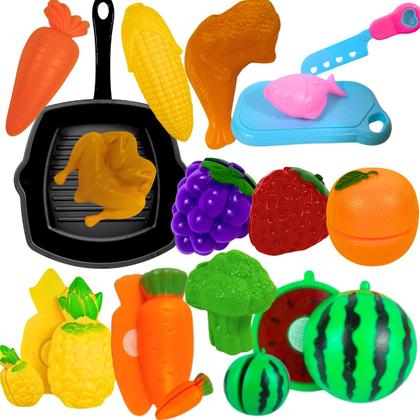 Imagem de Kit 30 Peças Comidinha Infantil Frutinhas E Legumes