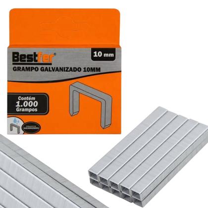 Imagem de Kit 3000 Grampos 10mm Grampeador Manual Tapeceiro Bestfer 