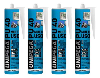 Imagem de Kit 4 Adesivo Pu40 Selante Cola Parabrisa Juntas Metal Vidro