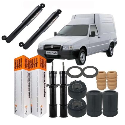 Imagem de Kit 4 Amortecedores Cofap + Kit Axios Fiat Fiorino Todos 1997 a 2013