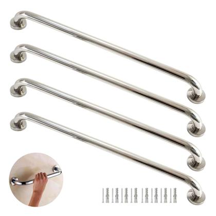 Imagem de Kit 4 Barras De Apoio Banheiro 40cm Suporte para PCD Deficiente Físico e Idosos