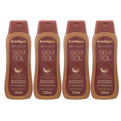 Imagem de Kit 4 Bronzeador Sem Sol Autobronzeador 125Ml - Red Apple