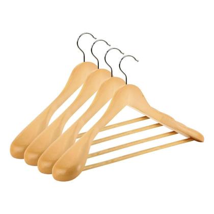 Imagem de Kit 4 Cabides Executivos Madeira Ombreira Blers Paramount