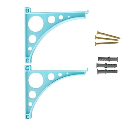 Imagem de Kit 4 Cantoneiras Mão Francesa Reforçadas  Prateleiras 15-30cm  Aguenta até 25kg