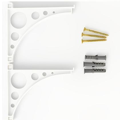 Imagem de Kit 4 Cantoneiras Mão Francesa Reforçadas  Prateleiras 15-30cm  Aguenta até 25kg