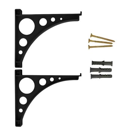 Imagem de Kit 4 Cantoneiras Mão Francesa Reforçadas  Prateleiras 15-30cm  Aguenta até 25kg