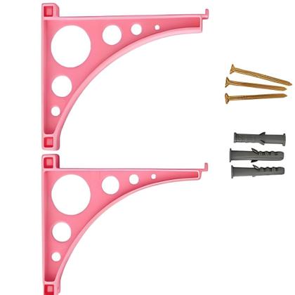 Imagem de Kit 4 Cantoneiras Mão Francesa Reforçadas  Prateleiras 15-30cm  Aguenta até 25kg