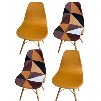 Imagem de Kit 4 Capa Cadeira Charles Eames Eiffel Pé Palito Malha