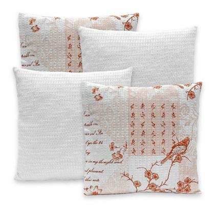 Imagem de Kit 4 Capas Piquet P/ Almofadas 40x40 Com Zíper Lisas e Estampadas