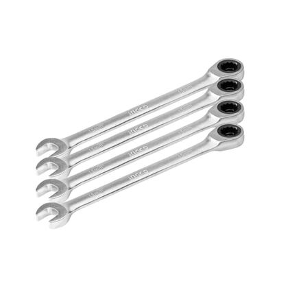 Imagem de Kit 4 Chaves Combinadas Catraca 15mm Ingco Aço CR-V