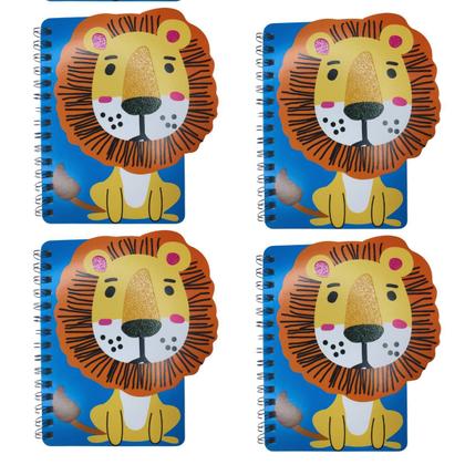 Imagem de Kit 4 Mini Cadernos Espiral Cute Cartoon Diary Pocket Book Pautado