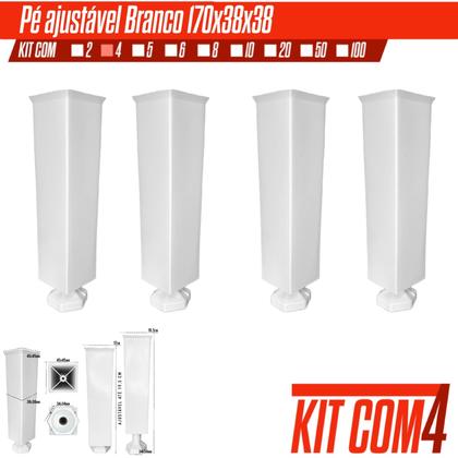 Imagem de Kit 4 Pé Armario de Cozinha Com Altura Regulavel 17 a 20cm