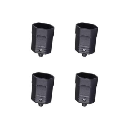 Imagem de Kit 4 Plug 2P 10A 250V Fêmea Preto/Grafite Margirius