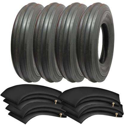 Imagem de Kit 4 Pneus 750-16 (7.50-16) Mtf2 8l Maggion + Câmaras