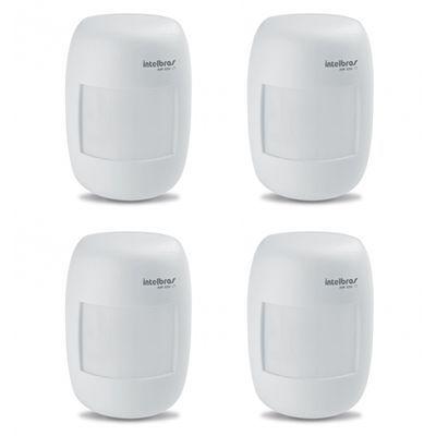 Imagem de Kit 4 Sensores Alarme Passivo Com Fio IVP 3000 CF Intelbras