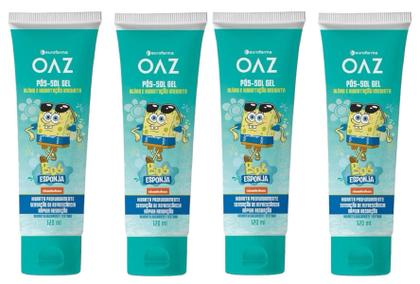 Imagem de Kit 4 Un Gel pós sol OAZ Bob esponja 120ml