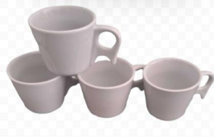 Imagem de kit 4 xicara chá /cafécafé 190 ml cabo prático