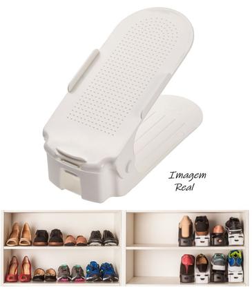 Imagem de Kit 40 Organizadores de sapato, saltos e tênis com regulagem de altura - Diversas Cores