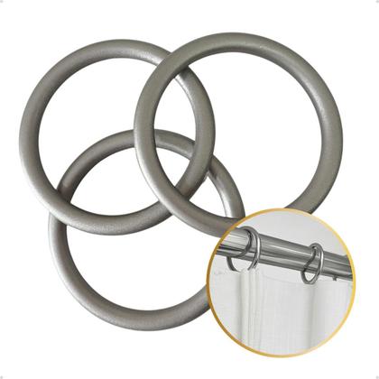 Imagem de Kit 40 Un Argolas Cortina de Varão Simples Comum Ilhós 28mm