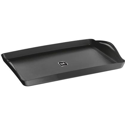 Imagem de Kit 48 Bandejas para Servir de Plástico Plus UZ Retangulares Pretas Café Restaurante Self Service