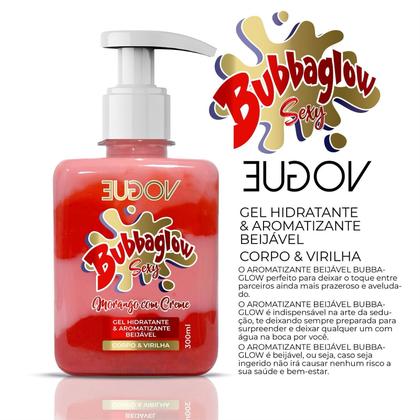 Imagem de KIT 5 Bubba Glow Gel Creme Hidratante Para Corpo Virilha Beijável Sabor Morango Com Creme Vogue 300g