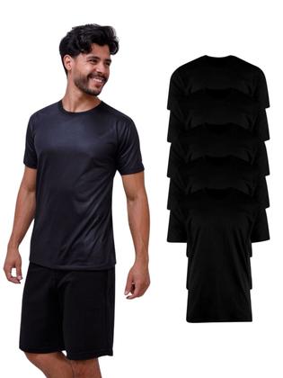 Imagem de Kit 5 Camisetas Lisas Básicas Manga Curta 100% Poliester