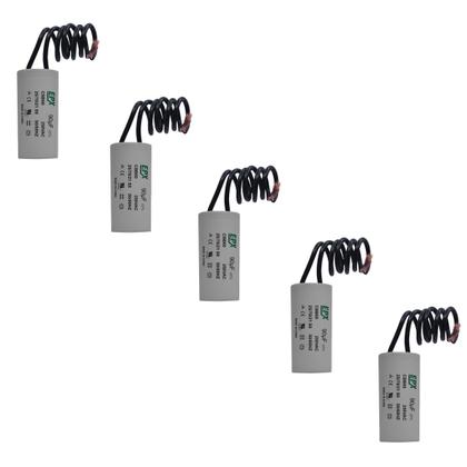 Imagem de Kit 5 Capacitor Permanente 90uF 250Vac EPX com Fio