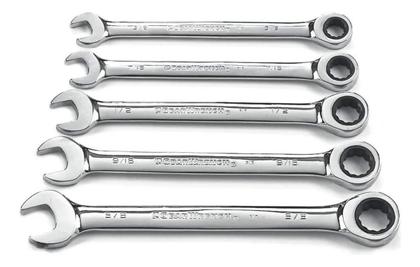 Imagem de Kit 5 Chave De Boca Combinada Catraca 8 10 12 13 19 Mm