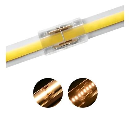 Imagem de Kit 5 Conector Emenda Fita Led Cob 2 Vias Monocor 8Mm - Mon