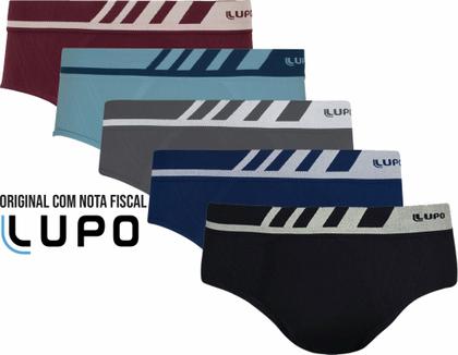 Imagem de Kit 5 Cuecas Lupo Slip 691 Microfibra S/costura P Ao Xg