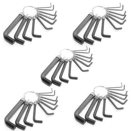 Imagem de Kit 5 Jogos De Chave Allen De 1,5Mm A 10Mm Com 10 Peças Cada
