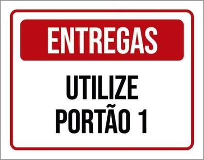 Imagem de Kit 5 Placas Entregas Utilize Portão 1 36X46