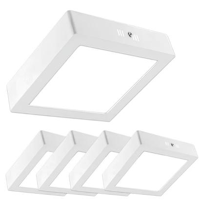 Imagem de Kit 5 Plafon Sobrepor Luminária Led 12w Quadrado Bivolt VRS