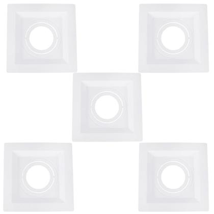 Imagem de Kit 5 Spots Embutir Direcionável Recuado 14x14cm E27 Par20