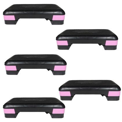 Imagem de  Kit 5 Step 50cm X 28cm X 13cm Ajustável Para Exercícios