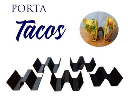 Imagem de Kit 5 Suportes Porta Taco Mexicano Duplo - Buritos Tortilhas