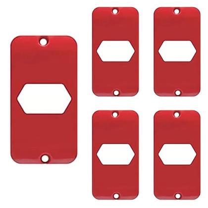 Imagem de KIT 5 Tampa Tomada Horizontal Condulete 1/2 3/4 Vermelho