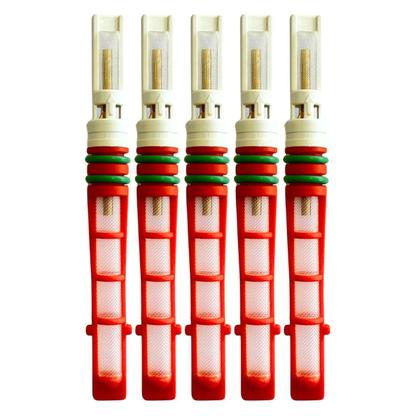 Imagem de Kit 5 Tubo Expansor Ar Cond Canetinha Laranja Com 2 Orings