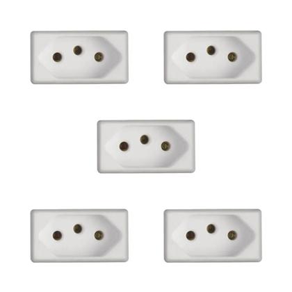 Imagem de Kit 5 Unid. Tramontina Tomada 10A Liz/Lux2 Módulo 57115/030