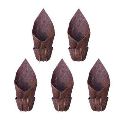 Imagem de Kit 5 Vasos Fibra de Coco Para Pendurar Orquídeas em Árvore Vaso pendente com suporte cachepô suculentas e flores