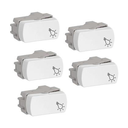 Imagem de Kit 5x Pulsador Minuteria S3B72560 Branco Miluz Schneider